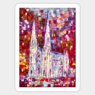 Gothic Grandeur: St. Patrick's Cathedral in New York Sticker